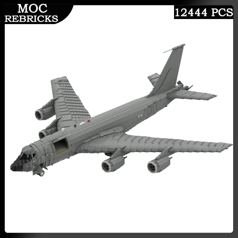 Military Weapons Air Force Boeing KC-135R Stratotanker Fighter MOC Building Block Aircraft Model Toy Educational Brick Kid Gifts