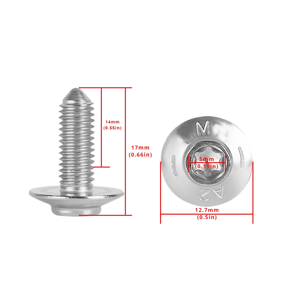 Motorcycle Cowling Fairing Screws M5*14 Fit For BMW R1250GS F700GS R1200RT S1000RR S1000XR C650GT F900R F850GS R NINE T K1600GTL