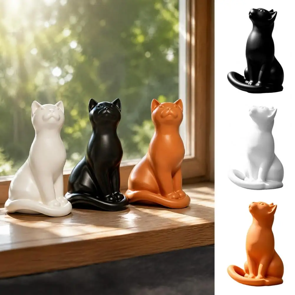 Cat Mold Pet Plaster Resin Craft Making Tool Cute Animal Home Decor DIY Birthday Gifts Abstract Cat Statue Ornament