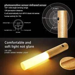 LED USB Night Light Magnetic Wall Lamp Kitchen Cabinet Closet Light Home Staircase Bedroom Table Move Lamp Bedside Lighting -1PC
