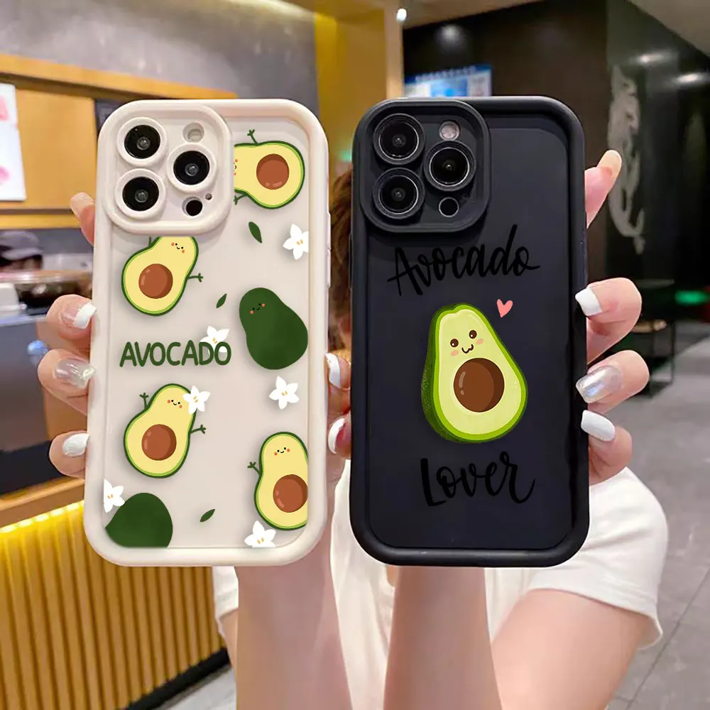 

Cartoon Fruit Avocado Phone Case For Xiaomi 15 15T 17 14 14T PRO MAX 8 11 12 12T 13 LITE 5GNE TPU Case DIY Shell Funda Cover