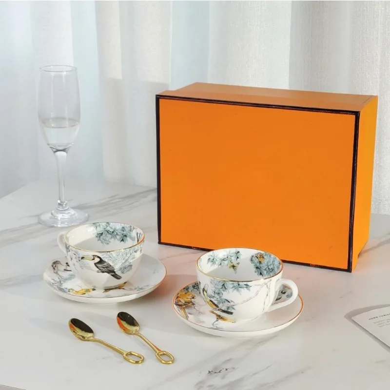 

Bone China Coffee Cups with Saucers Tea Cups Tableware Perfect for Morning Coffee Afternoon Tea Home Use and Dining