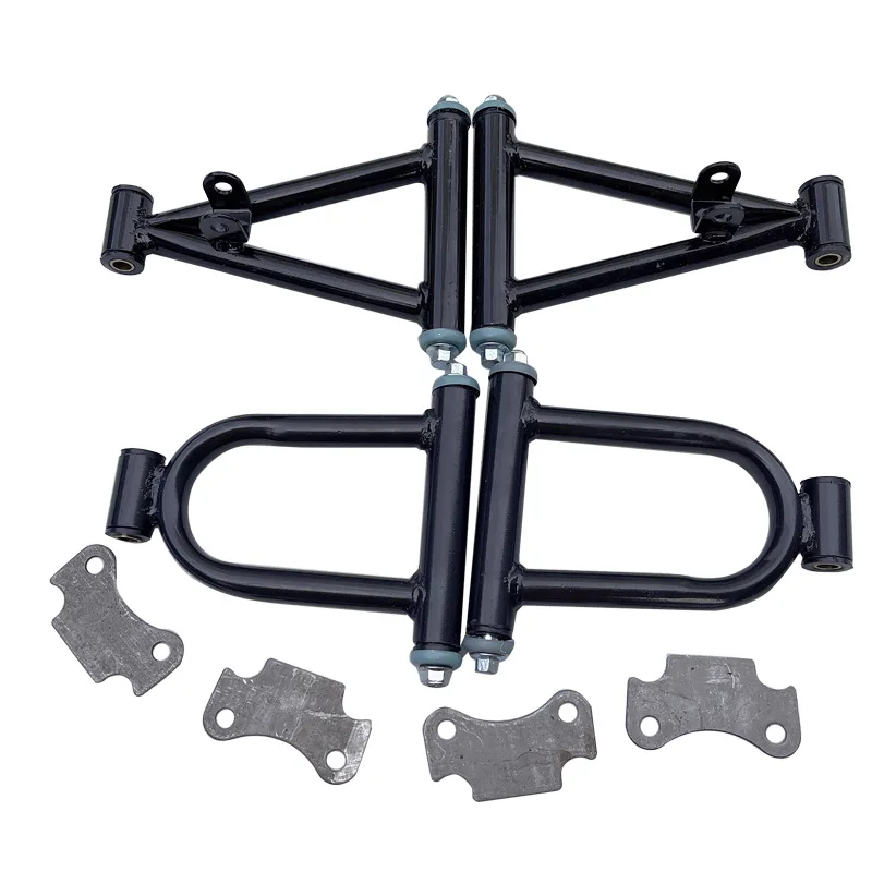 

Modified four-wheel kart front suspension steering kit, small ATV frame front drum brake rocker arm horns shock absorption