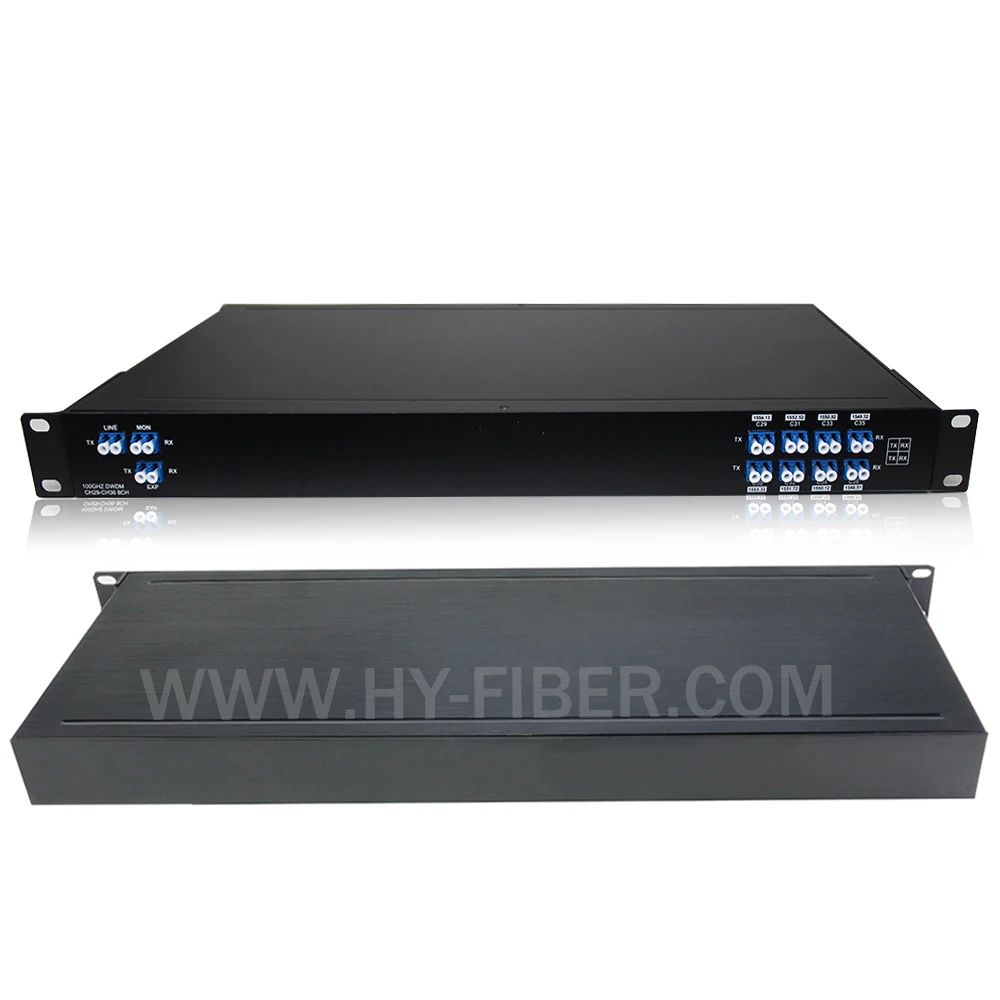 Dual Fiber Rack Mount with Expansion Port, DWDM Mux and Demux, 16 Channels, C20-C59, Tx, FMU 1U, 1310nm, MON