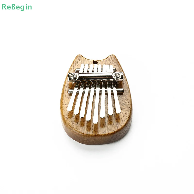 Piano de polegar 8 teclas mini kalimba requintado piano de dedo portátil marimba pingente musical presente 8 teclado instrumento musical