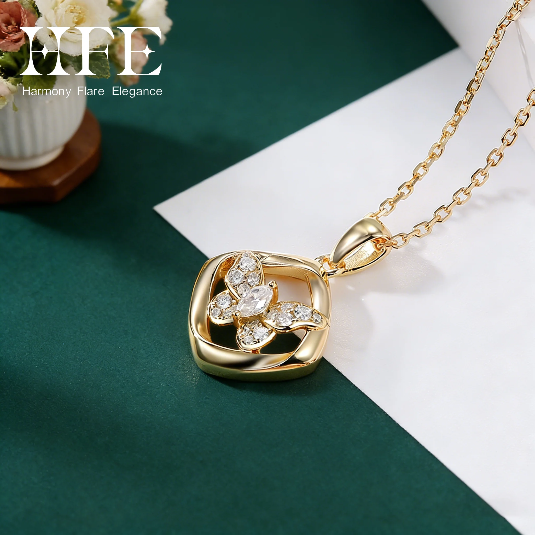 

Кулон-бабочка из муассанита H D VVS1 для женщин, подвеска на цепочке из настоящего серебра 925 пробы, подарок на годовщину, День матери, День святого Валентина