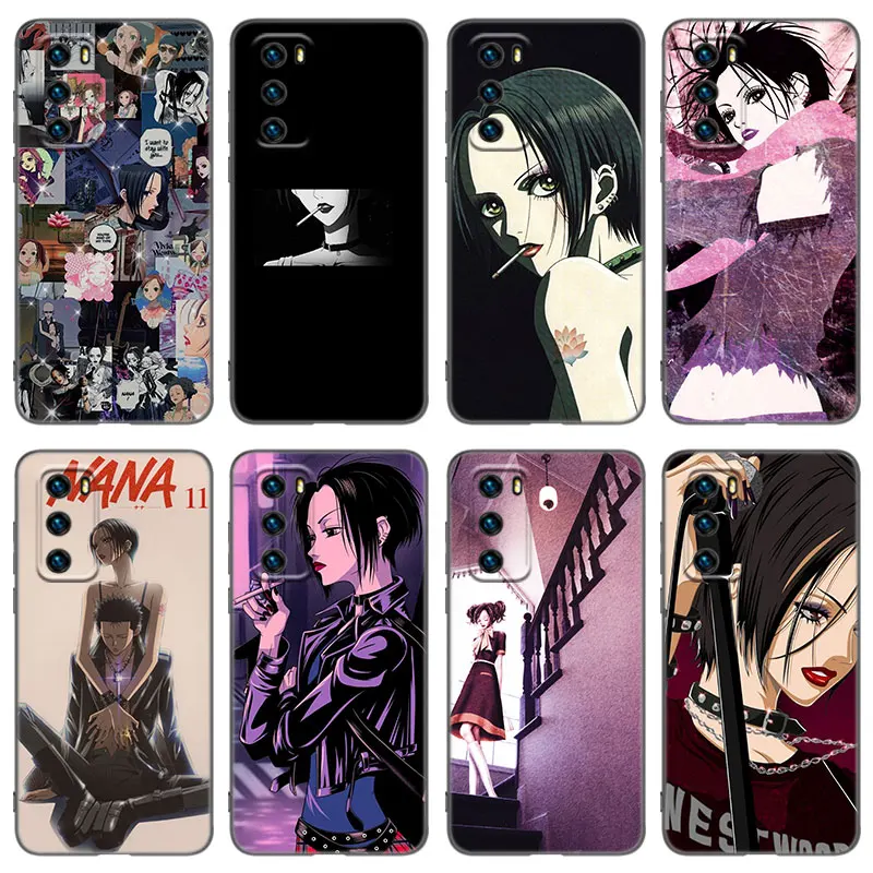 NaNa Osaki Anime Phone Case For Huawei P20 P30 P40 P50 P Smart Z S Pro P8 P9 P10 Lite 5G E 2017 2018 2019 2020 2021 Black Cover