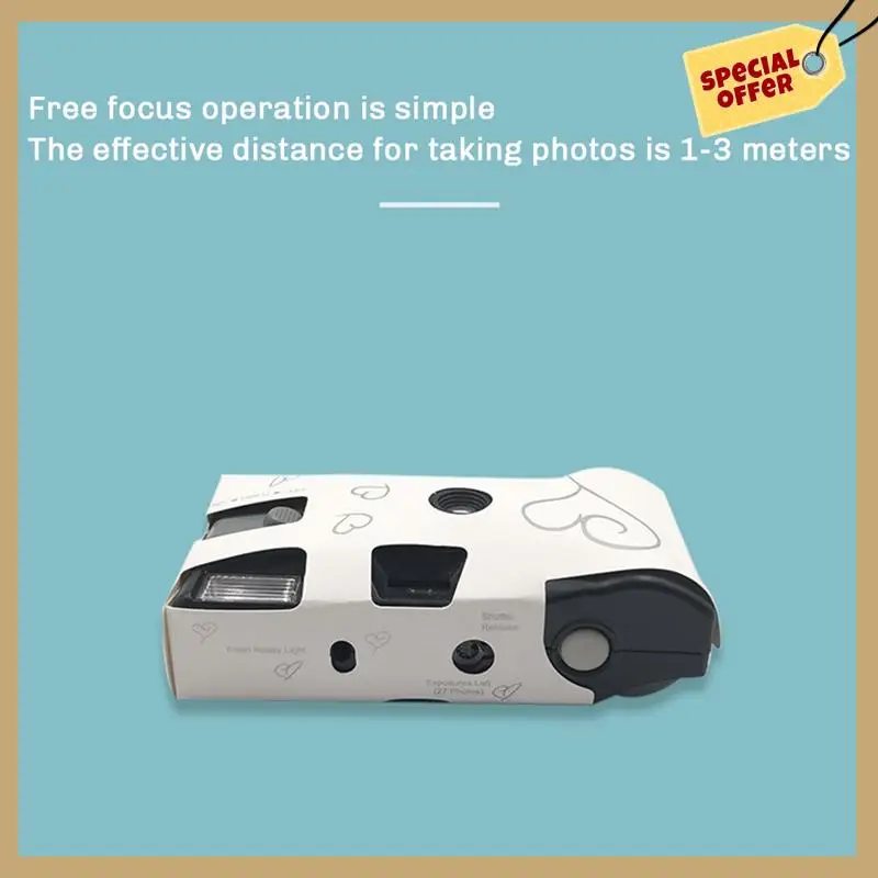 Câmera de filme descartável de 35mm com flash, ferramenta de imagem única para casamento, viagem em massa, acampamento, suprimentos para festa, 16 fotos-WMAN