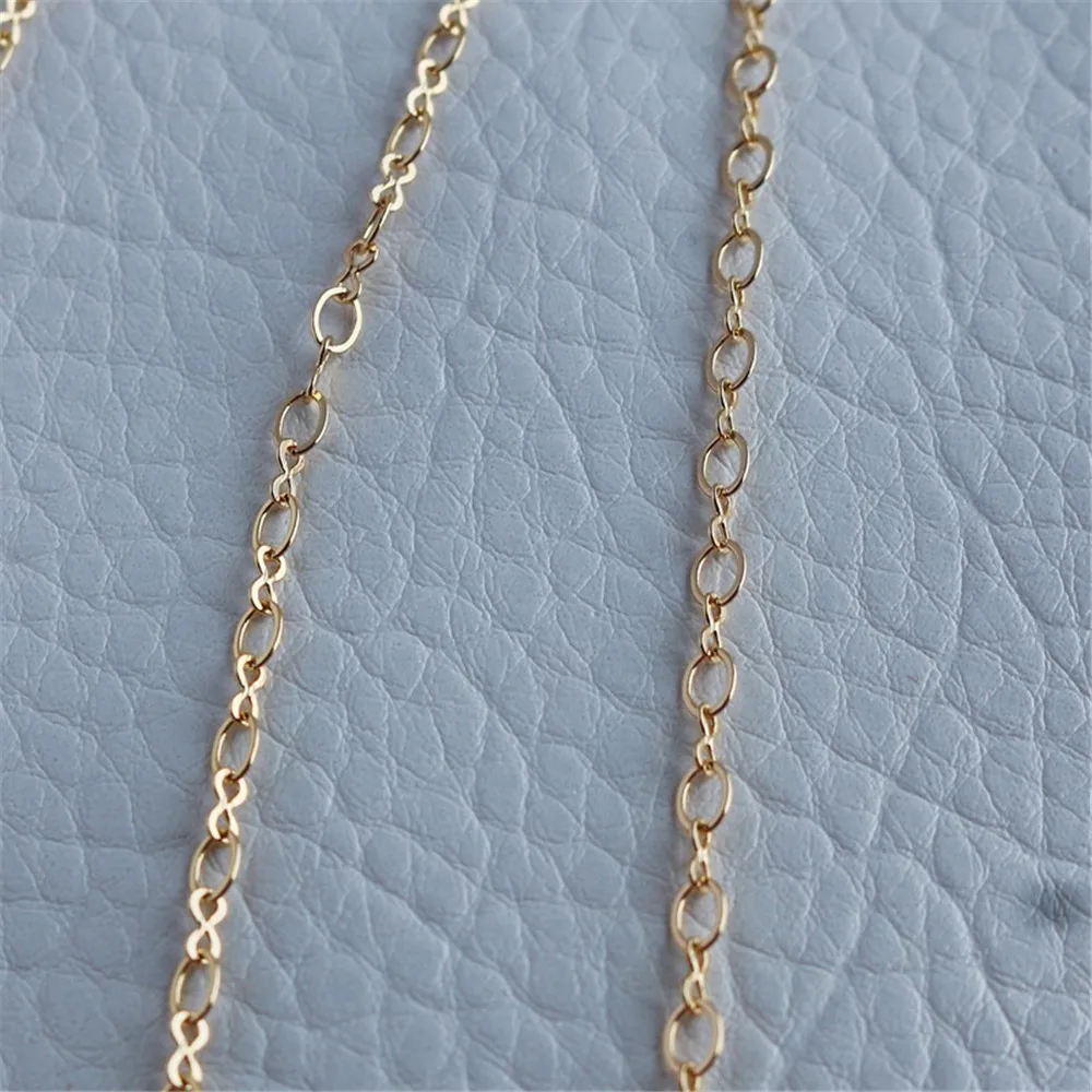 14K Gold Bag Chain, 8 Large 0 Word Chain, Work in Progress, DIY Accessories, 2.0+ 3mm