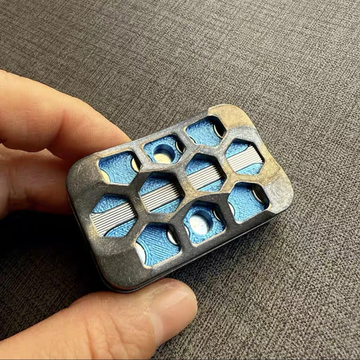 Aço inoxidável oco fidget spinner slider edc brinquedos de metal anti estresse sensorial tdah foco ferramenta brinquedos inquietos