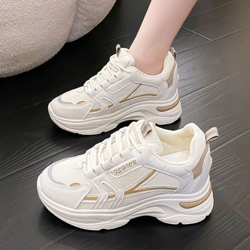 

Women's Dad Shoes New Summer Breathable Thick Sole Casual Height Increasing Sneakers Autumn Trendy Versatile Women's Footwear
