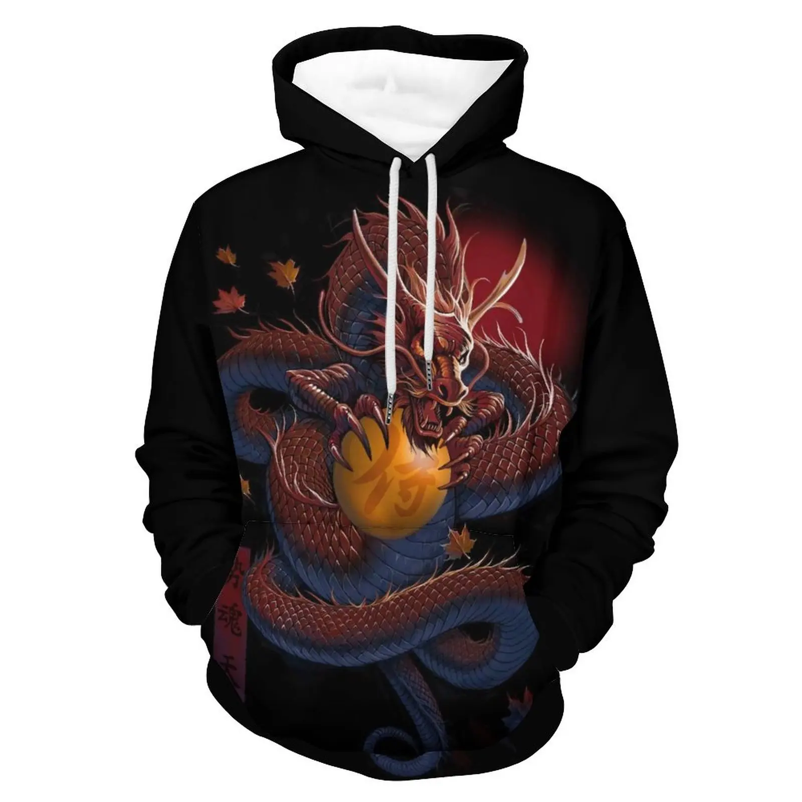 Classic Chinese New Year Dragon Hoodie Mens Graphic Animal Prints Daily Casual 3D Pullover Streetwear Hoodies Long Sleeve Hooded