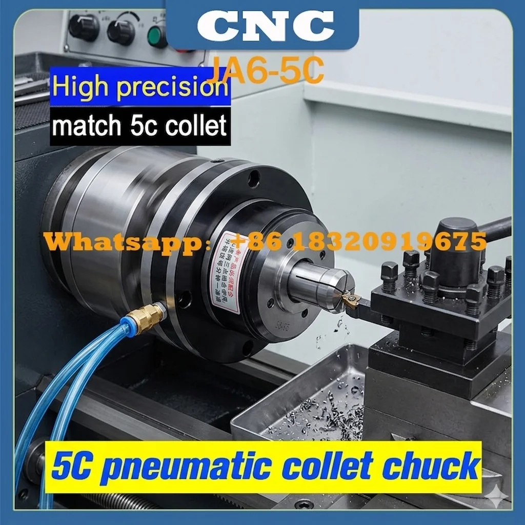 

CNC Front-mounted rotary high-speed hollow chuck with expansion outer collet, JA6-5C hydraulic chuck