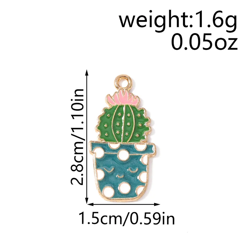 Tusember 10 Stück niedliche Anhänger Alpaka-Kaktus-Charms für DIY-Ohrringe, Armbänder, Halsketten, Schmuckherstellung, handgemachtes Basteln – Detail 1