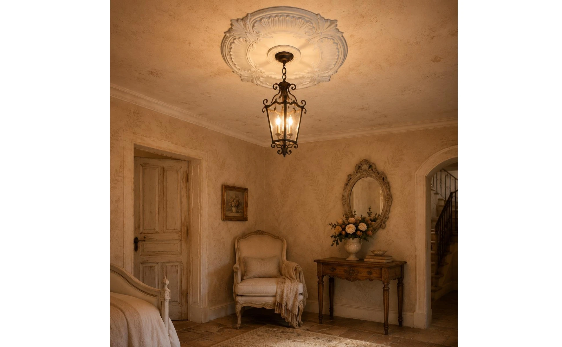 Round PU Ceiling Medallion Scroll Decorative Ceiling Medallion Light Plate Lightweight Trim Collar Easy to Install Round PU Ceiling Medallion Scroll Decorative Ceiling Medallion Light Plate Lightweight Trim Collar Easy to Install