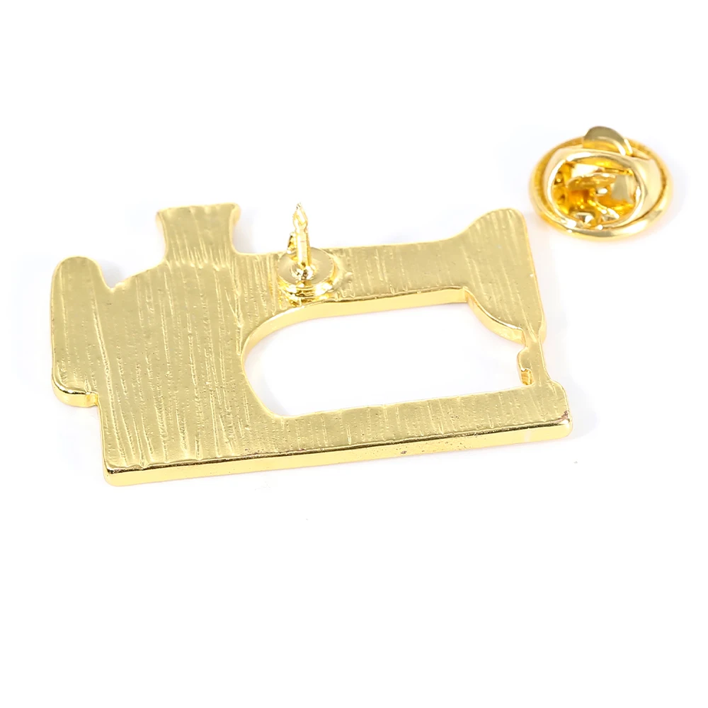 Vintage Sewing Machine Enamel Brooches Pretty Flower Pattern Pins For Women Girls Jewelry Gift