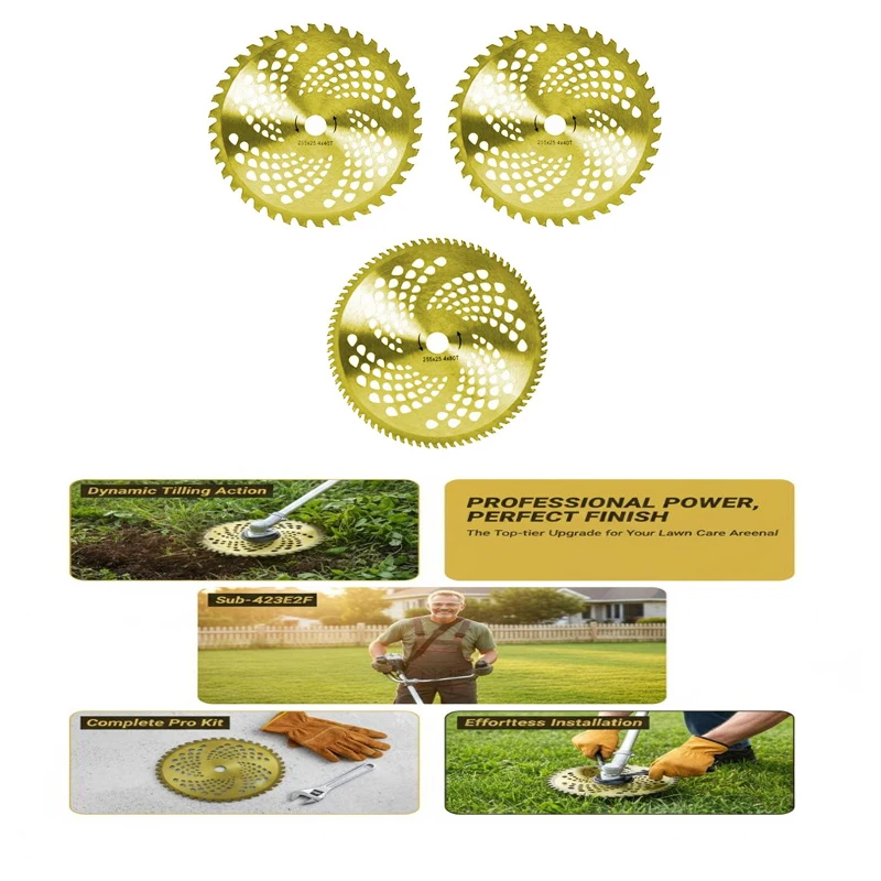 1PC Quality 255mm 40TCarbide Tipped Circular Saw Blade Lawn Mower Blades Replacement For Brush Cutter Grass Trimmer Garden Tools