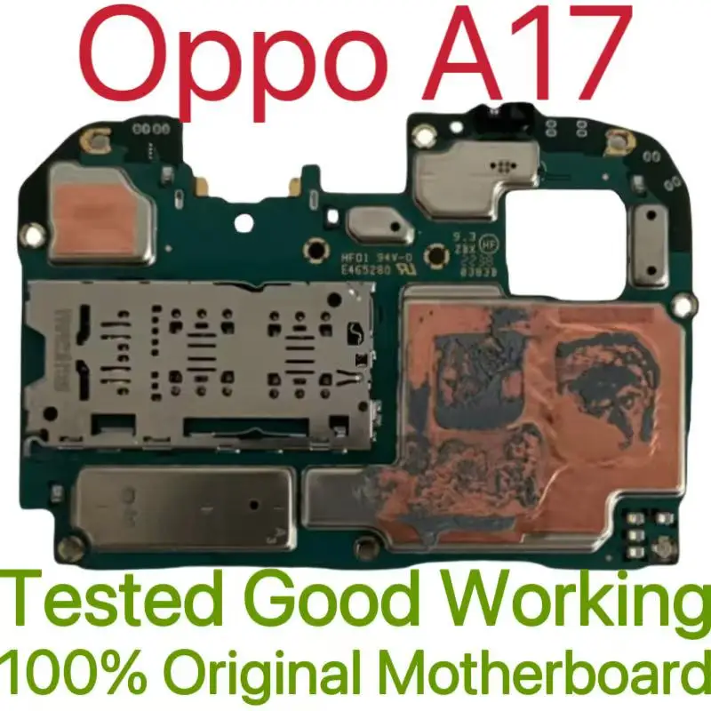 Global Version Original Unlocked Motherboard for Oppo A17 Tested Circuit Plate Main Logic Board for Oppo A17