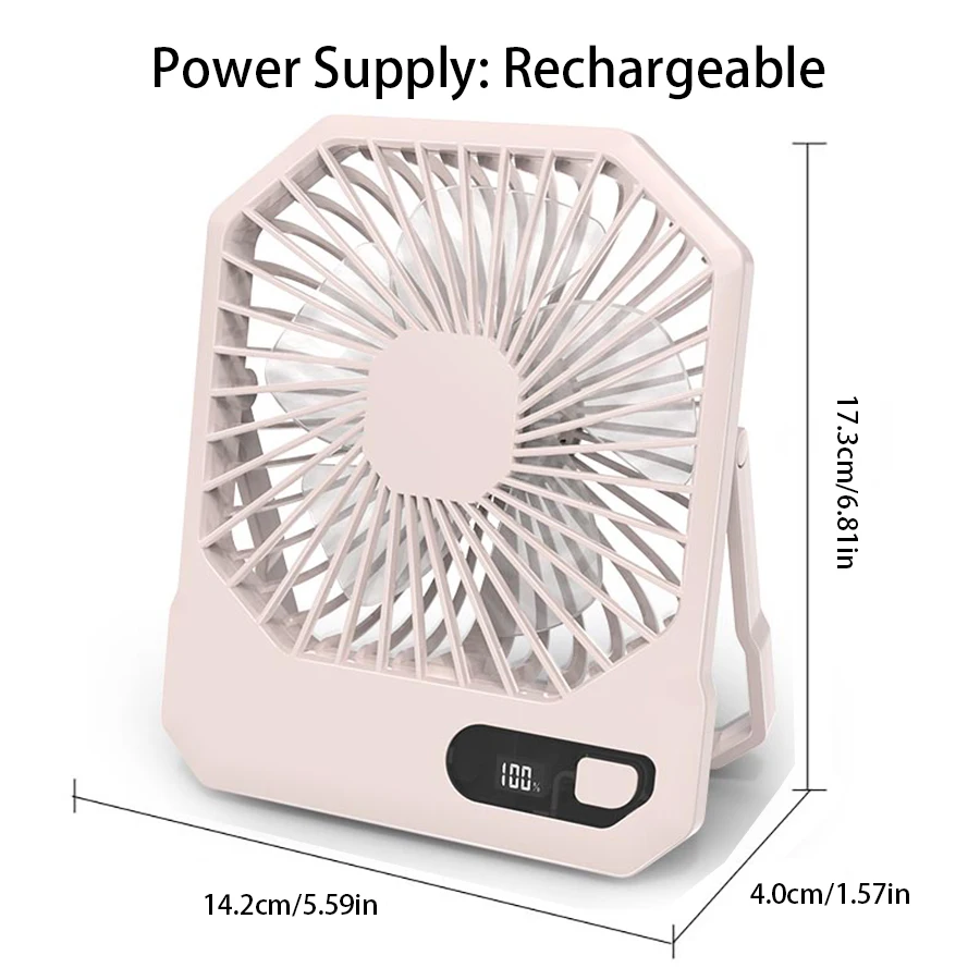 2026 مروحة جديدة قابلة للطي - 3 إعدادات للسرعة، شاشة LED ذكية، تشغيل هادئ، مروحة محمولة مدمجة قائمة بذاتها وقابلة للتعليق #3