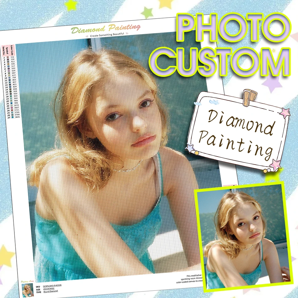 

GATYZTORY Stitch Diamond Painting Photo Custom 5D Diamond Pictures To Make Cross Stitch Kits Full Square Round Drill Rhinestones