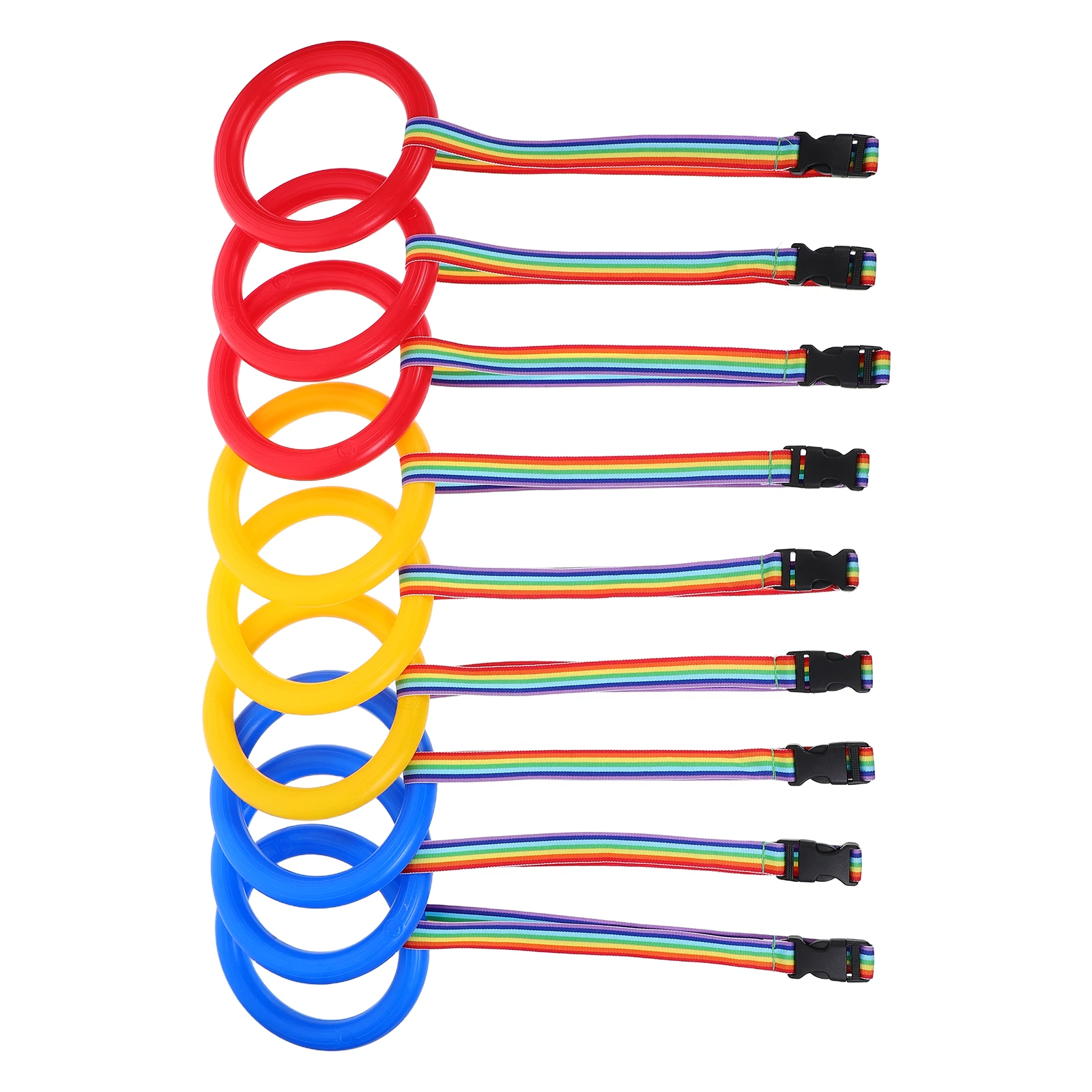 9Pcs Kids Leash Walking Rope Set Smooth Grip Anti-Lost Strap Bright Colors for Daycare and School Activities Walking Rope