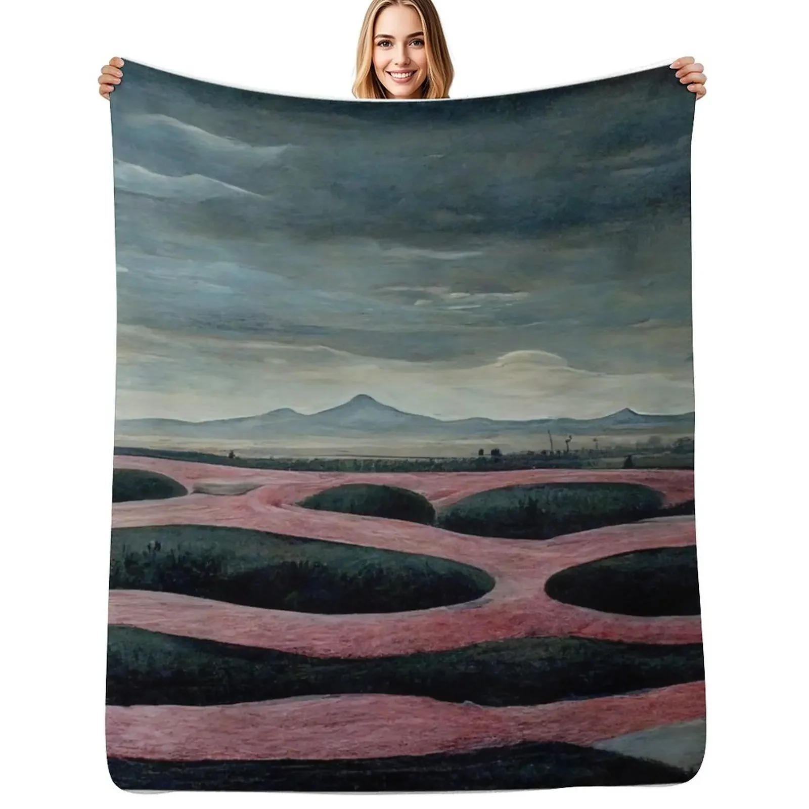 

Louise Bourgeois inspired Lanscape Painting Throw Blanket Bed linens Bed Fashionable Quilt Blanket