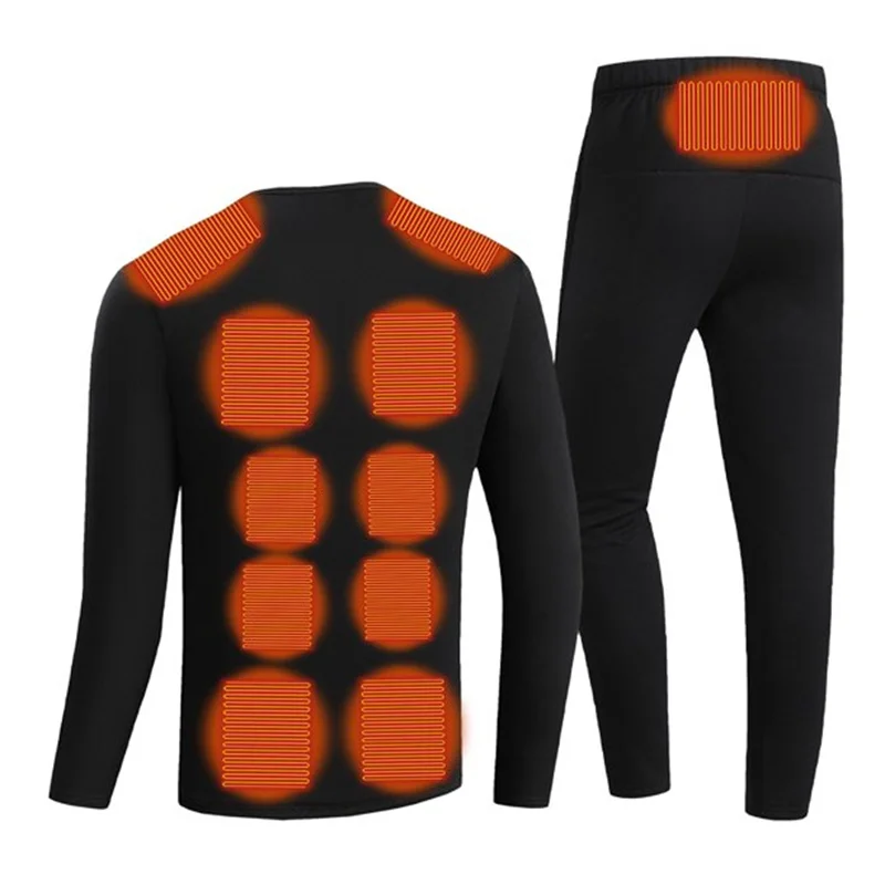 HD-02 Heated Thermal Underwear Set Winter Heating Undergarments Suit USB Electric Heat Warm Clothing For Men Women Outdoor Work