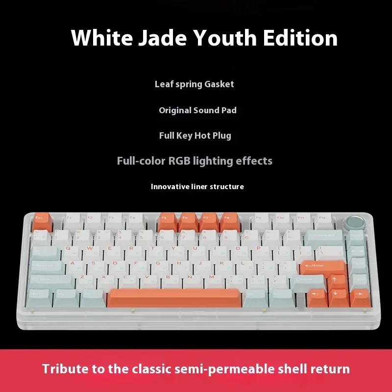 Imagem -02 - Keyverse Infi75 Lite Teclado para Jogos Tri Modo Botão Multifuncional Teclado Mecânico sem Fio 81 Teclas Junta Personalizada Presentes para pc