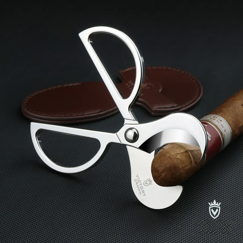 Portable Cigar Cutter Stainless Steel Sharp Smooth Flat Cut Protection Cover Cigar Knife Handy Carry-On Smoking Tool