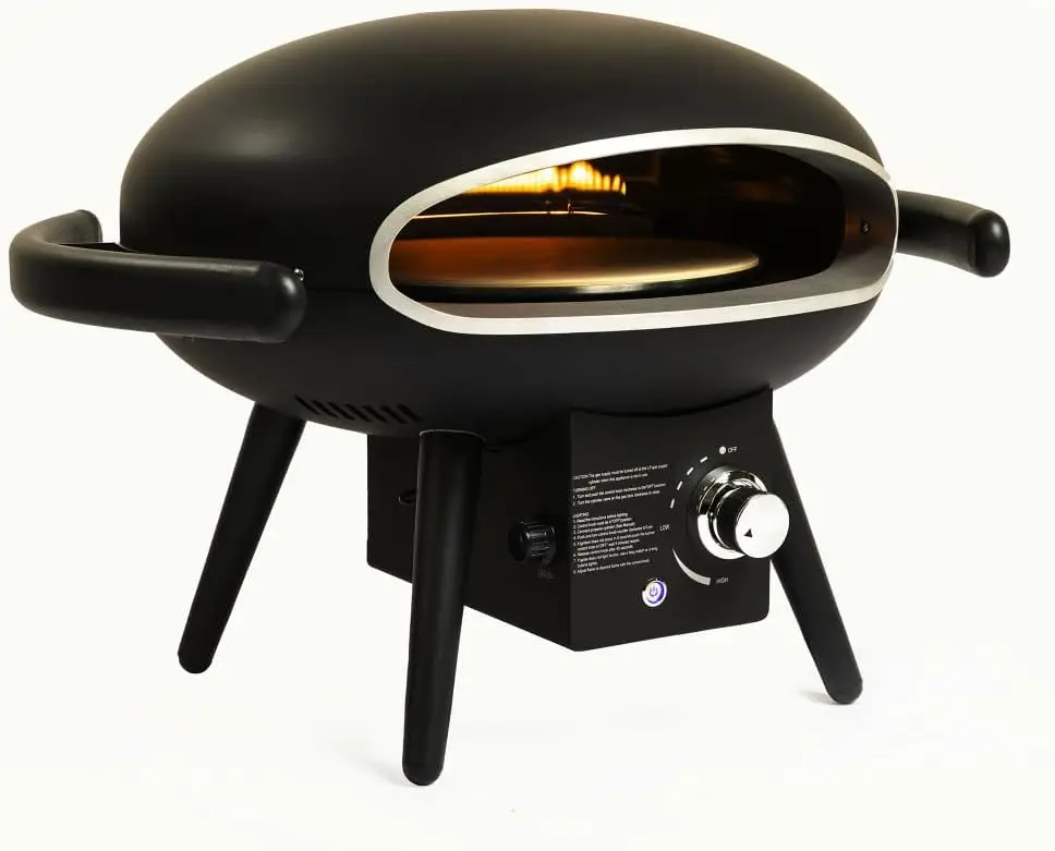 Gas Pizza Oven, Propane Outdoor Pizza Oven, Portable Pizza Oven For 12 Inch Pizzas, With Gas Hose & Regulator