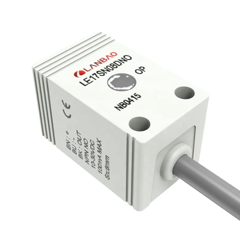 

LANBAO 8mm position inductive proximity sensor 10-30V DC PNP NC for metal object sensor