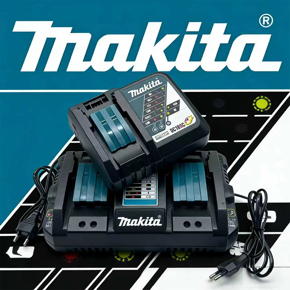 

Makita Original Double-Port Fast Charger Dock for 18V 14.4V Lithium Battery, Multi-Port Charger with Battery Support
