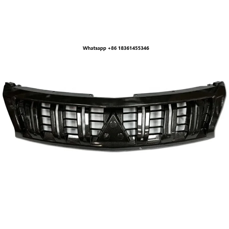 

For Triton L200 2015-2018 ABS Black/Chromed Upper Racing Grills Front Hood Bumper Grill