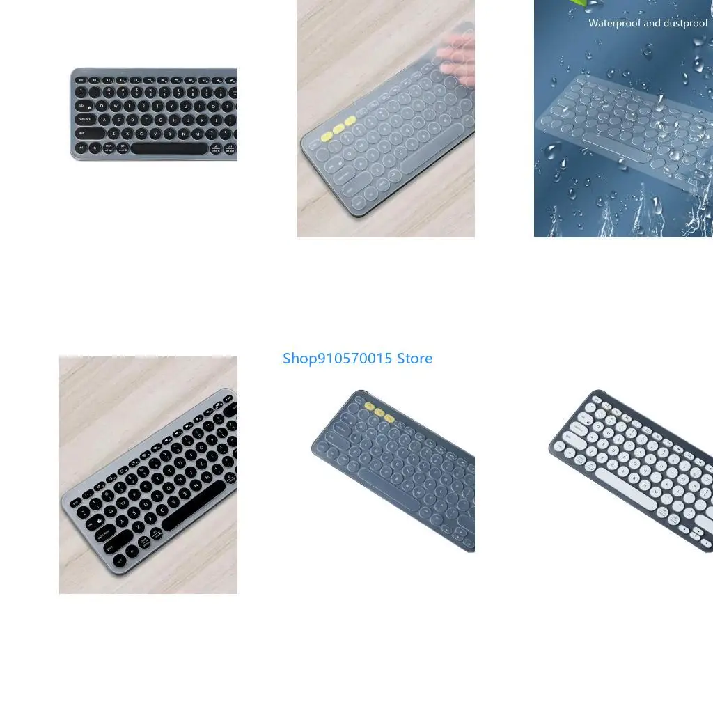 B95C Thin Silicone Keyboards Protector Liquid Resistant Easy to clean Design Long Use For K380 Wireless Keyboards