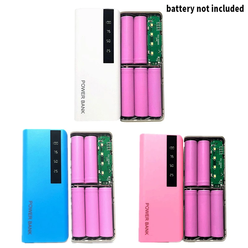 5x1865 0 opakowanie na Power Bank przenośny 5V ładowanie telefonu komórkowego przez USB DIY Shell 18650 uchwyt baterii etui z funkcją ładowania ze