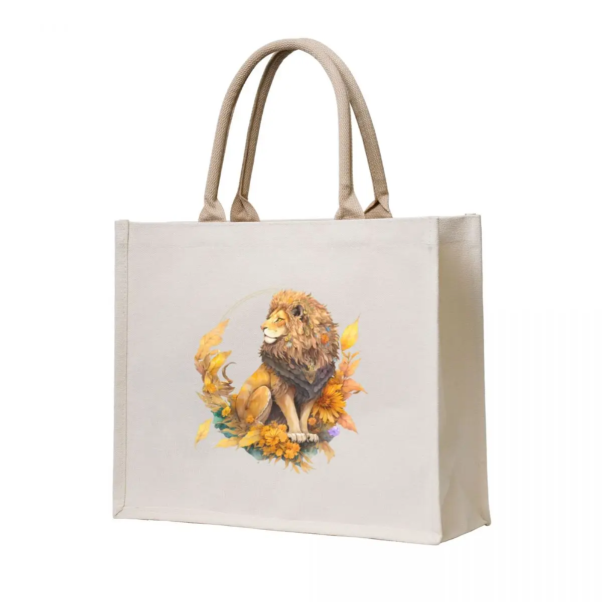

Golden lion Tote Bag Women bags Gift bag shoping bag large tote