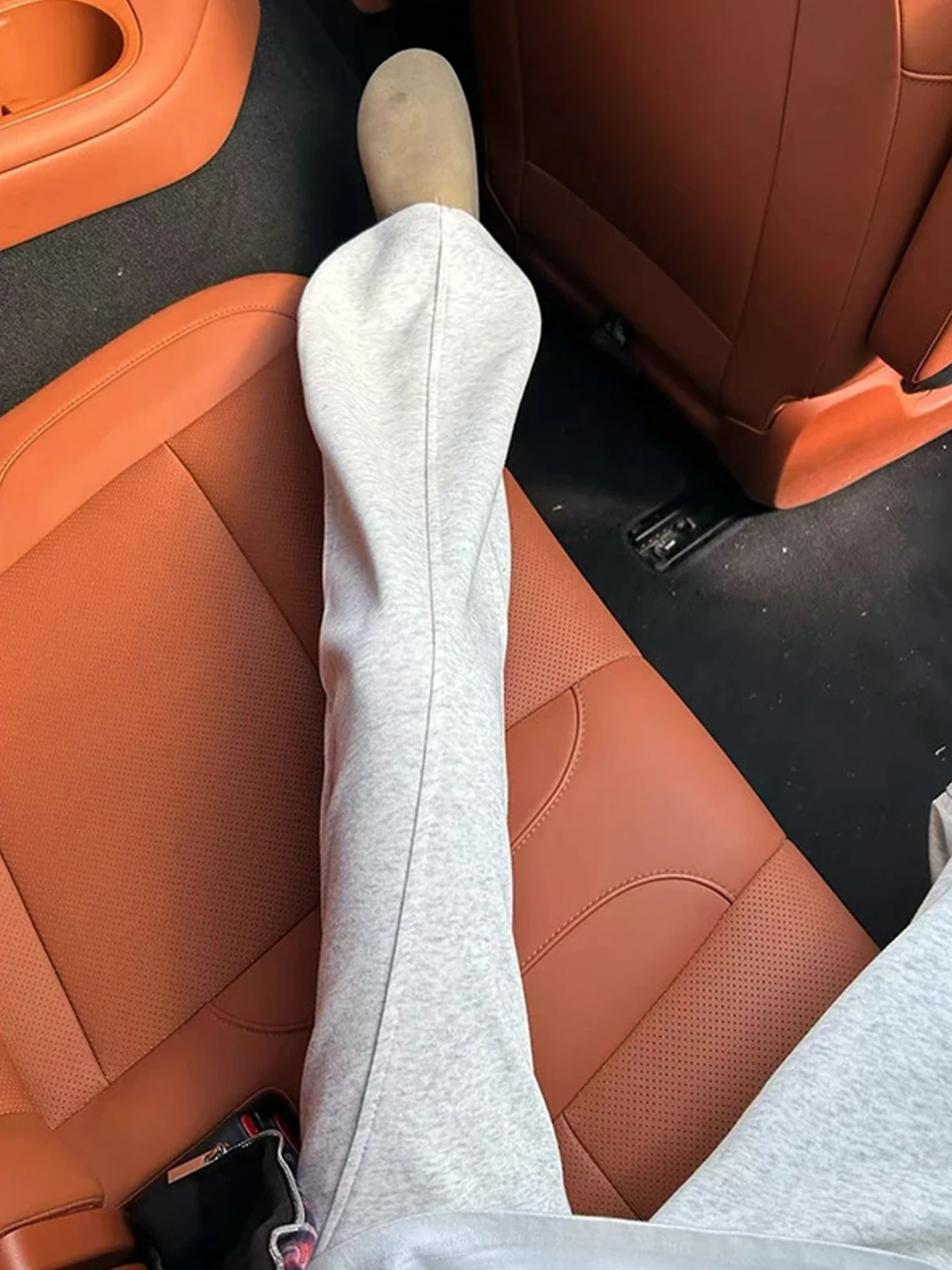 

Cleanfit ey-White Sla Knife Men's Sweatpants Autumnal American Trendy Brand Flared Running Sports Trousers Straight Leg
