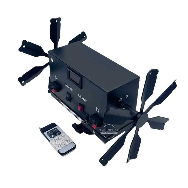 Wireless remote control double wheel cold fountain stage effect machine