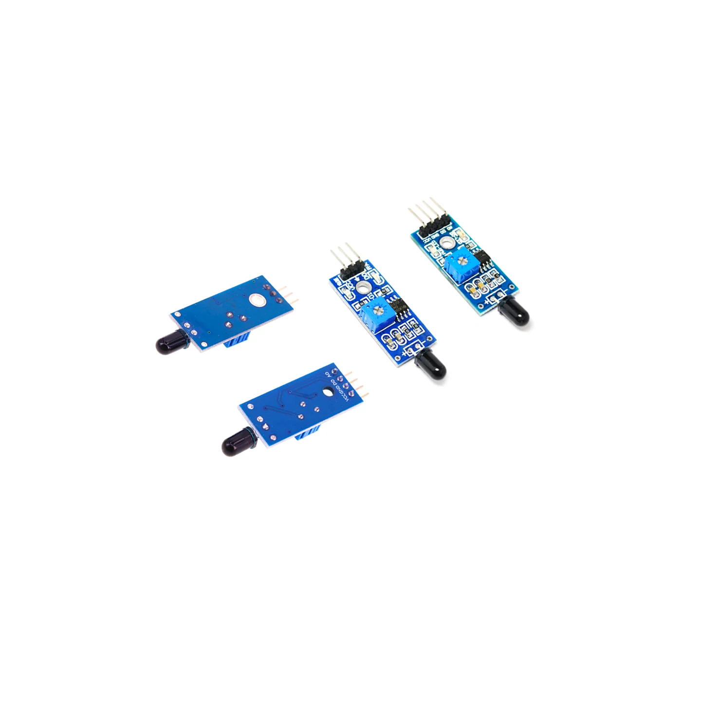 5PCS LM393 4Pin 3Pin IR Flame Sensor Module Fire Source Detection Module Infrared Receiving Module For Diy Kit
