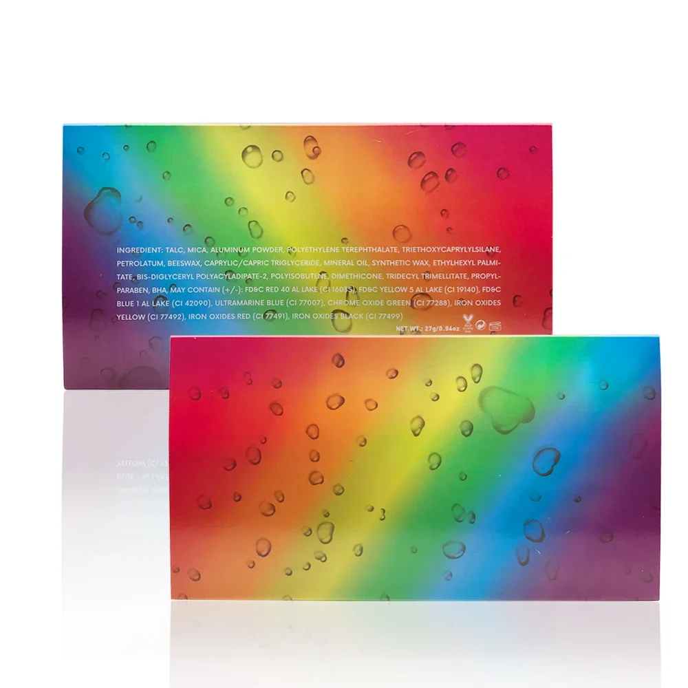 18색 프라이빗 라벨 네온 아이섀도우 커스텀 로고 피그먼트 방수 발광 피그먼트 페이퍼 트레이 팔레트 컬러풀 메이크업 뷰티