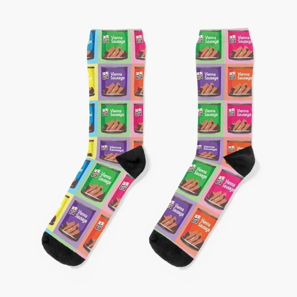 Sausage Warhol Art || Newfoundland and Labrador || Gifts || Souvenirs Clothing Socks Lots warm winter man Boy Socks Women's