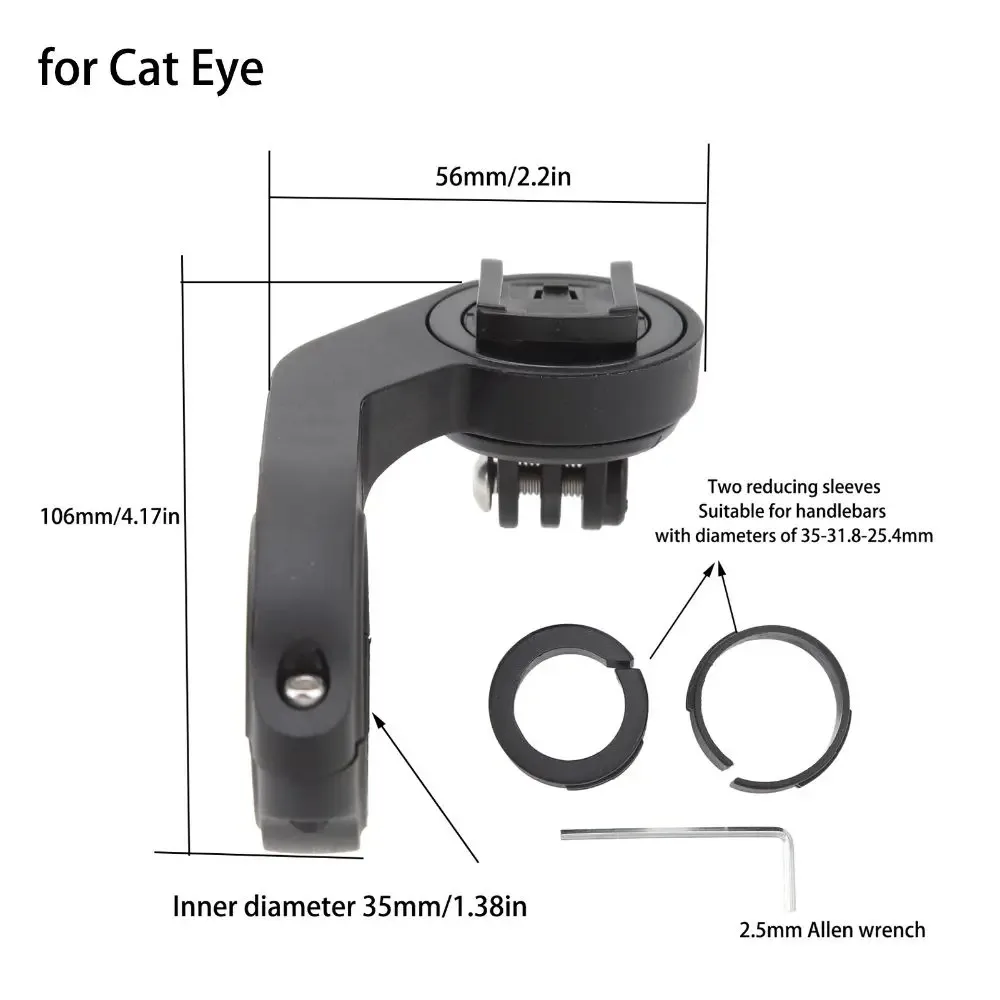 Nylon Fiber Bike Computer Mount Black Easy to Install Bike Computer Holder for Garmin/ Bryton/ CATEYE