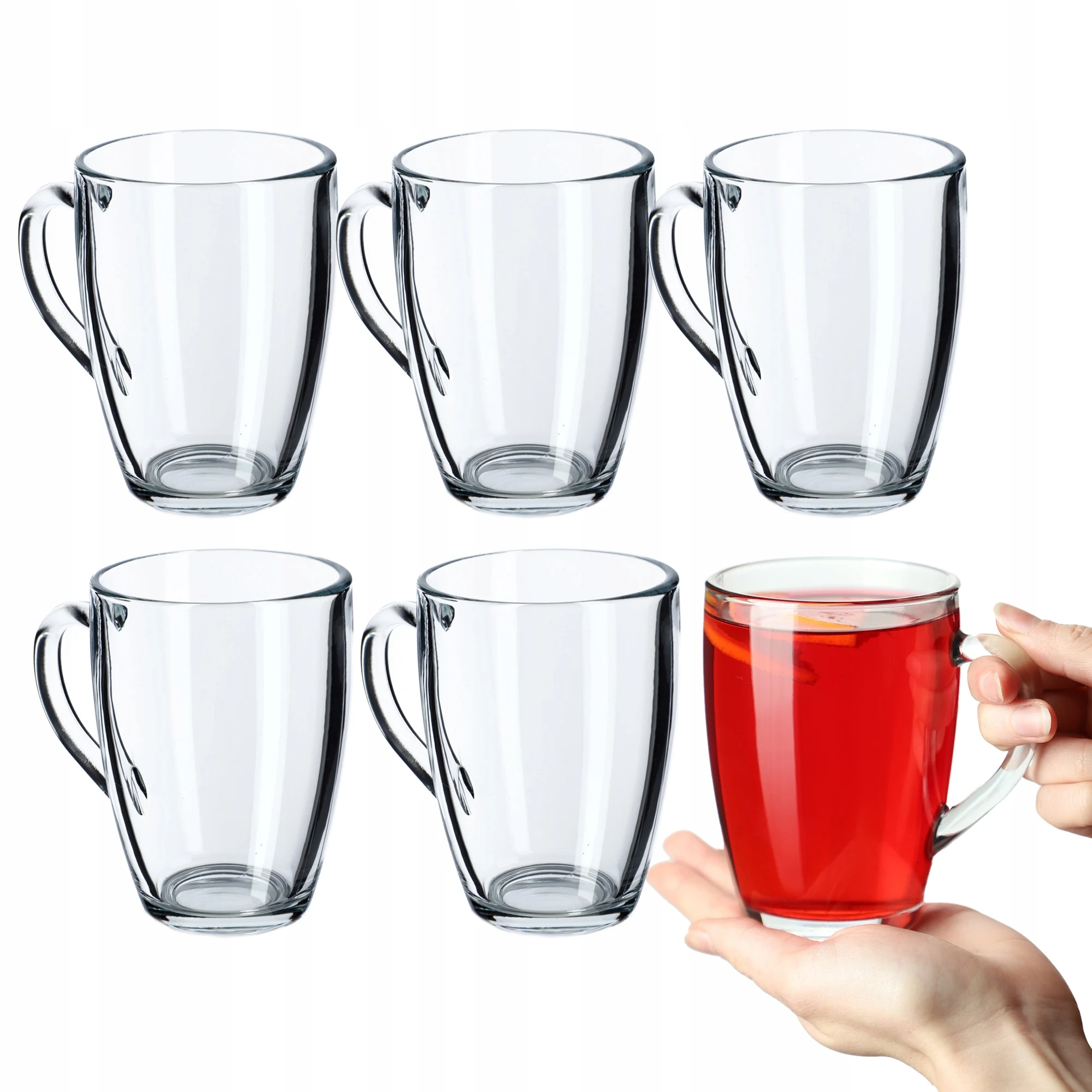 KADAX 6x theekoffieglazen 350 ml sapglazen bekerset