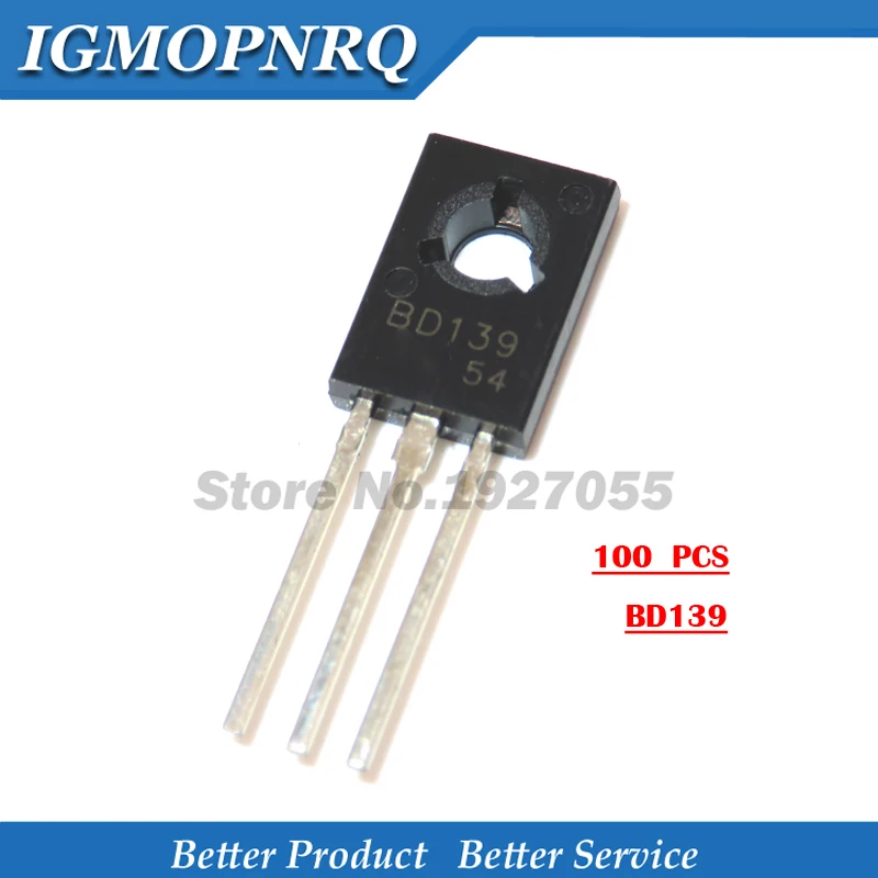 100PCS BD139 TO126 D139 NPN TO-126 80V 1.5A 8W voltage regulator IC NEW