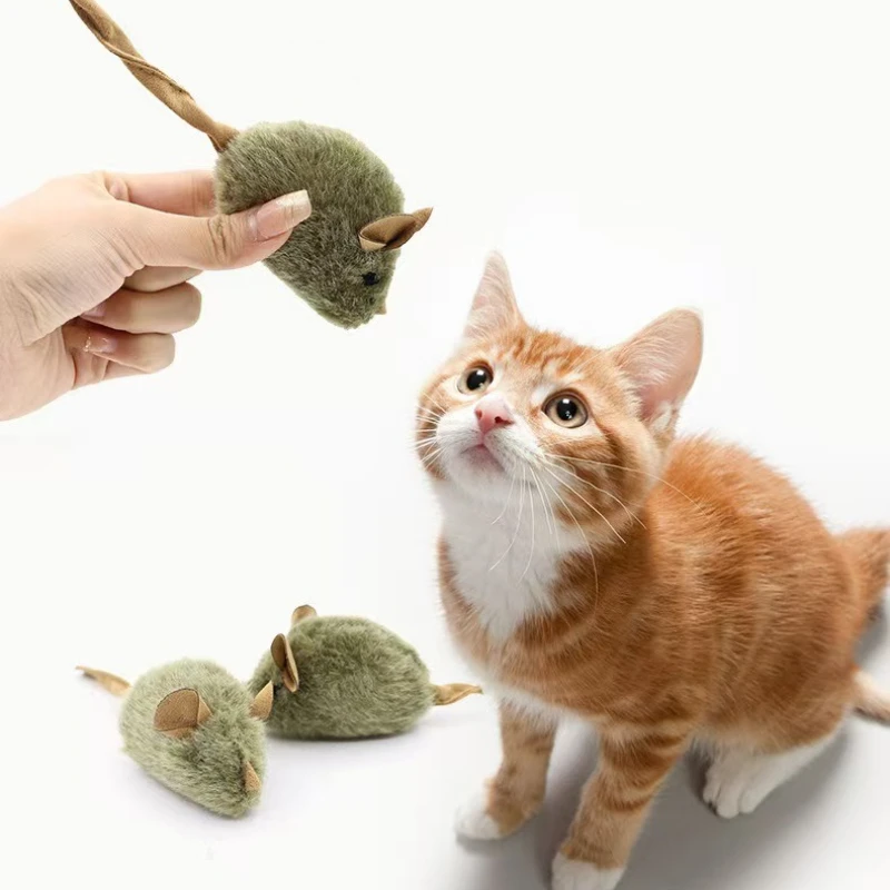 Interaktives Quietschendes Maus-Katzenspielzeug Plüsch Realistisch Lustig Selbstspielend Automatisch Zwitschernd Langlebig Bissfest Haustier Katzen- und Kätzchen-Spielzeug – Detail 8