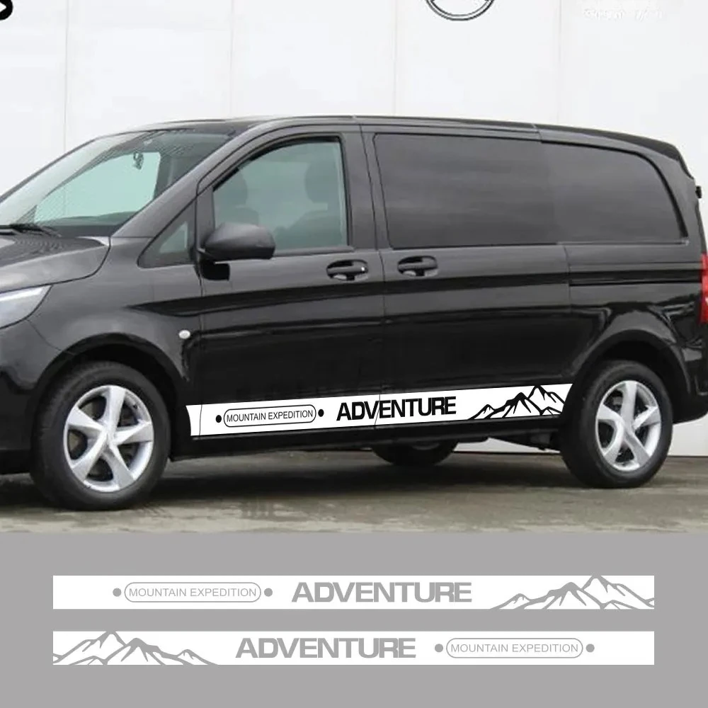 2Pcs Car Stickers For Mercedes Benz Vito V Class Viano W638 W639 W447 Marco Polo EQV Camper Van Vinyl Decals Tuning Accessories