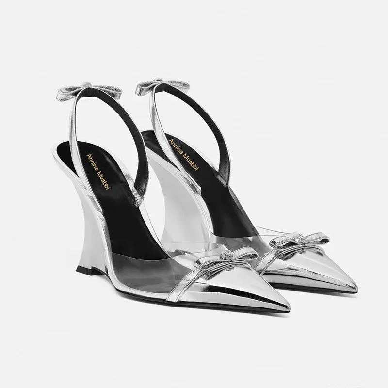 

Женские серебристые туфли-лодочки на тонком высоком каблуке с ремешками, модные вечерние туфли для вечеринок и подиумов, роскошная женская обувь на каблуке