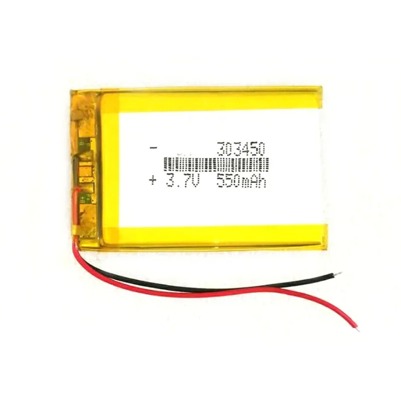 3.7V 550mAh 303450 323450 Lipo Polymer Lithium Rechargeable Li-ion Battery For Smart Phone DVD mp3 mp4 Led Lamp Camera