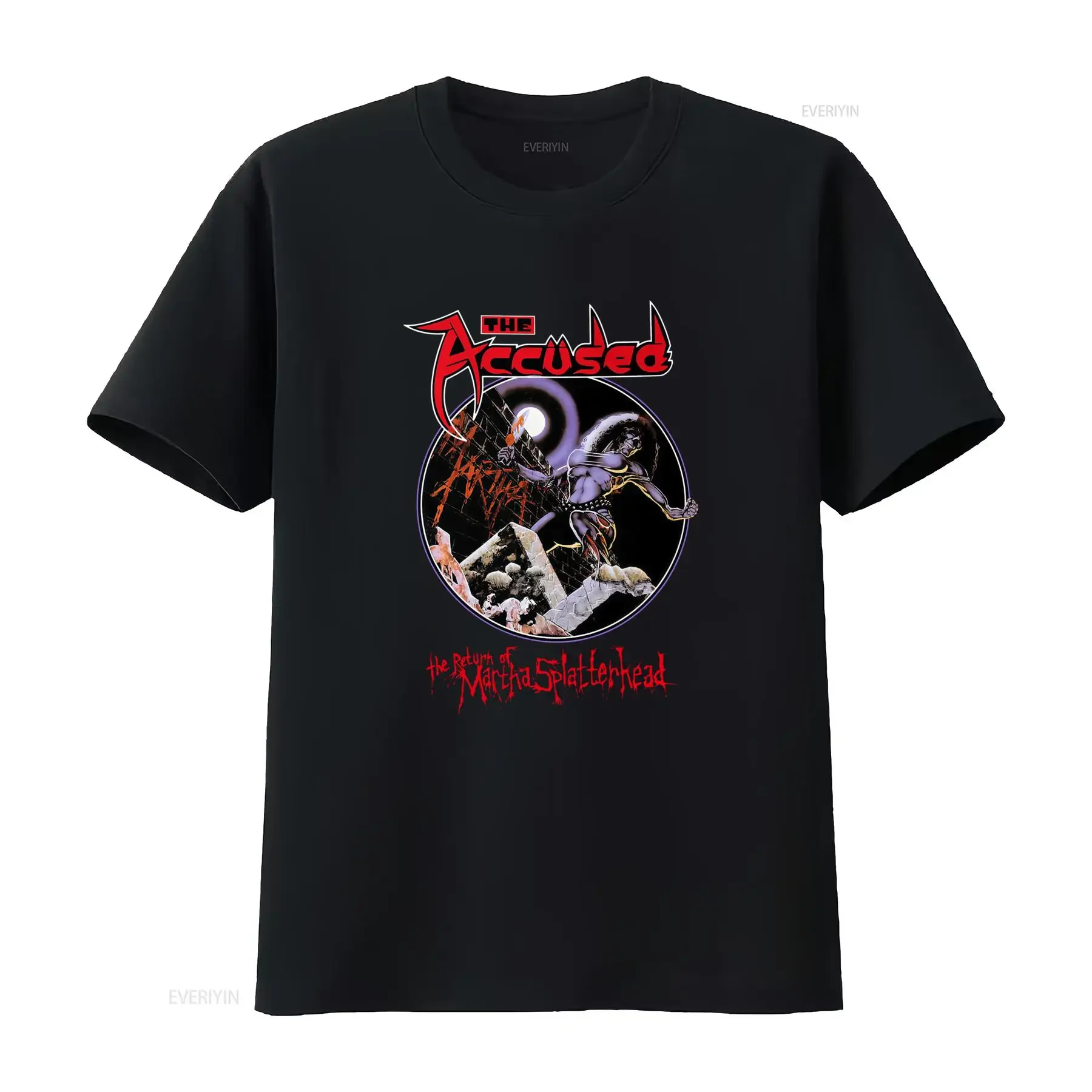 The Accused Heavy Metal Band T Shirt Return of Martha Splatterhead Print Rock Music Fan AE128 vintage Washed Stylish Versatile