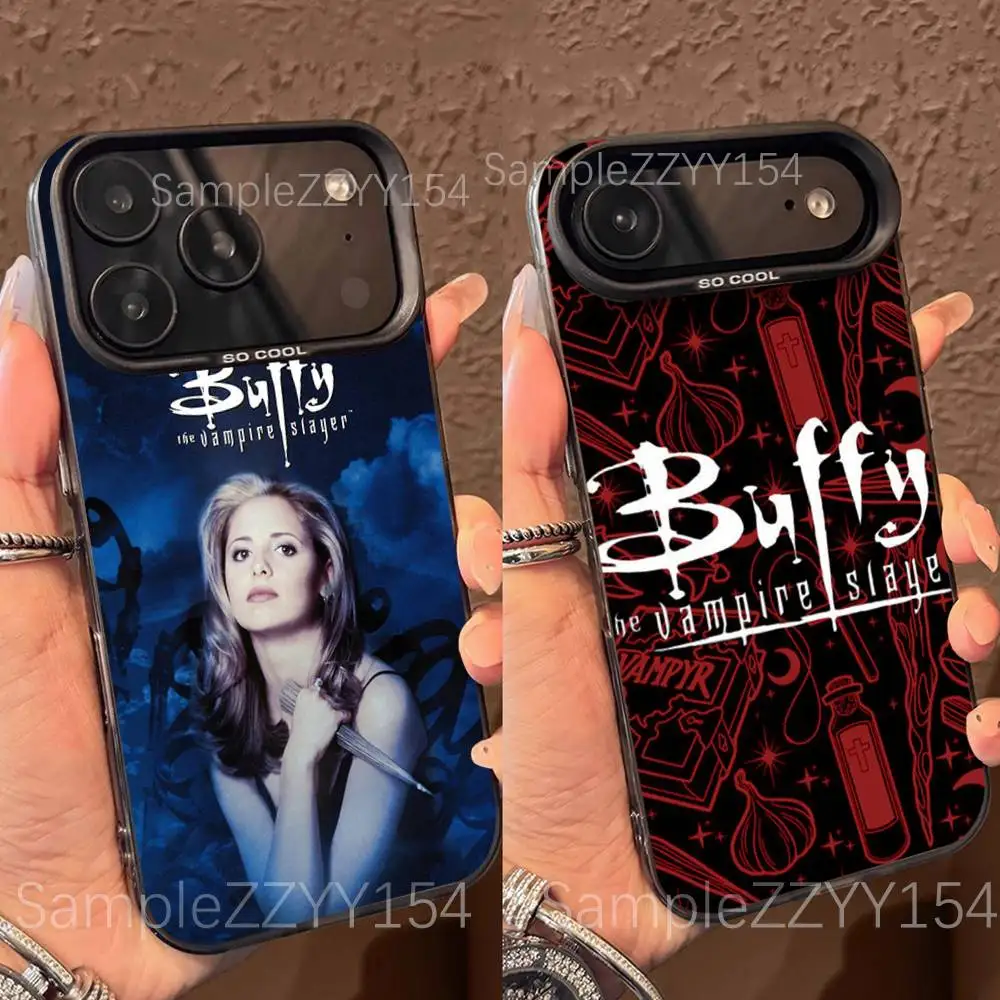 

Buffy the Vampire Slayer Phone Case For iPhone 17,16,15,14,13,12,X,8,Pro,Max,Plus,E,SE4,Air,Mini Black IMD Matte